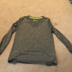 Purple and a light grey workout shirt.